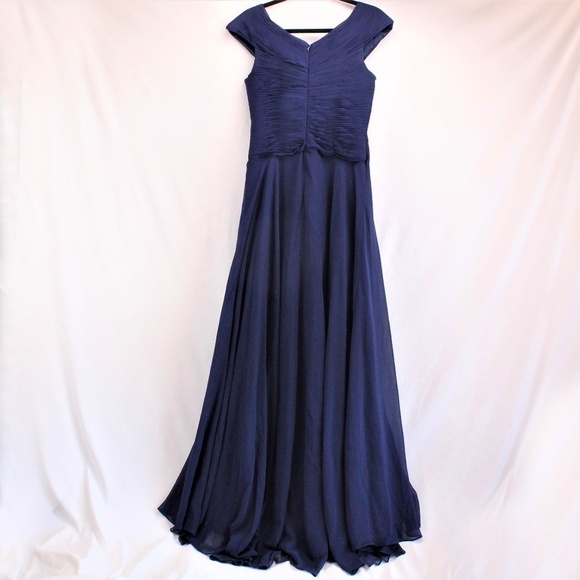 NWT  Camille Women Embellished Dark Blue Maxi Dress Size 8 ! - Picture 2 of 5